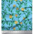thumbnail image 1 of Soimoi Tissu Poly Georgette Feuilles et Imprimé Floral de Roses, Tissu au Mètre, 42 Pouces de Large, 1 of 3