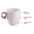 thumbnail image 4 of GUZZINI Everyday Mug with Handle - Violet, Porcelain & Plastic - BPA-Free Microwave & Dishwasher Safe, Novelty Coffee Mug, Tea Cup, Juice, Water Cup - Daily Use All Occasions, 4 of 7