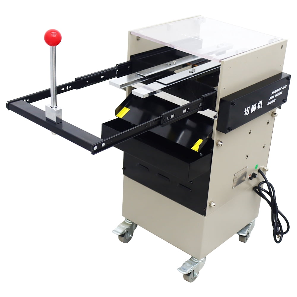 Semi Automatic PCB Foot Cutting Machine Lead Wire Cutter Circuit Board Cut Foot Machine with 7.87 Inch Blade and 0.8-2.5mm Placode Thickness 110V