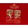 thumbnail image 6 of King of Bling's Real 10K Yellow Gold Real Diamond 0.50CT Men /Womens Square-Shape Stud Earring, 6 of 10