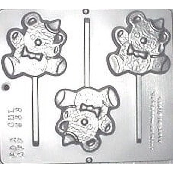 633 Teddy Bear Lollipop Chocolate Candy Mold