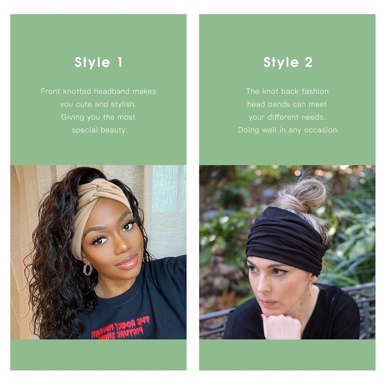 6 Wide Headbands for Women, 7\'\' Extra Large Turban Headband Boho Dalrosia Wide Boho Headband for Women Extra Large Turban  main image 4