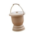 thumbnail image 5 of Serenable Chamber Pot Portable Spittoon Night Urinal Container Night Urinal with Handle Spittoon with Lid for Car Home Woman Kids Adults Khaki, 5 of 9