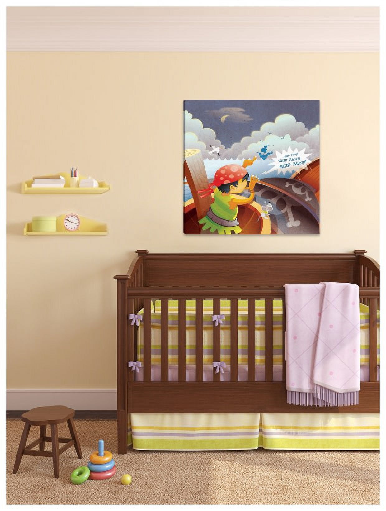Marmont Hill "Ship Ahoy!" by Curtis Painting Print on Canvas
