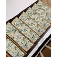 thumbnail image 3 of Sage Green Yellow Botanical Stair Treads for Wooden Steps Indoor Runner Rug Carpet, Spring Summer Vintage 15 Pieces Peel and Stick Staircase Step Treads Covers Washable Throw Door Mats, 30"x8", 3 of 5