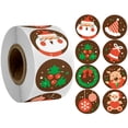thumbnail image 1 of Etiquetas adhesivas navideñas Etiquetas adhesivas de regalo de Navidad Etiquetas adhesivas Feliz Navidad 3 rollos 1500 piezas 3,8 cm, 1 of 5