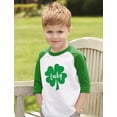 thumbnail image 2 of Tstars Boys Unisex Irish Lucky Clover Kids St Patricks Day Shirts Cute Gift for Boys Irish Shirt Pride Proud Irish Toddler Raglan 3-4 Sleeve Baseball Tee, 2 of 5