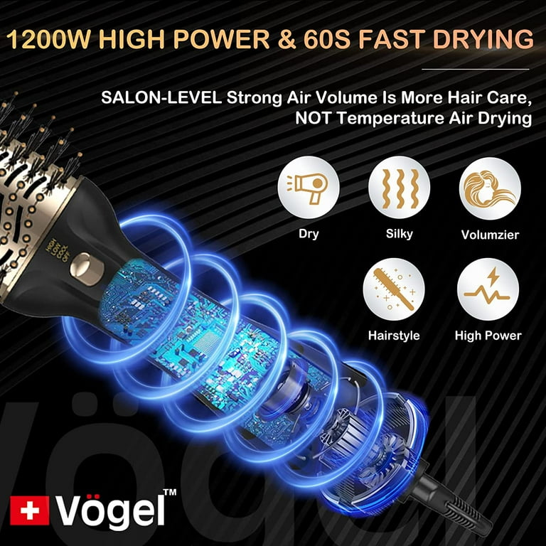 Vögel Nano Titanium Hair Dryer & Hot Air Brush - Professional