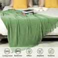 thumbnail image 3 of Manta Blagic Green Chenille Farmhouse de 50 x 60 cm, 3 of 7
