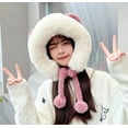 thumbnail image 2 of Gorros de invierno para mujer, gorros cálidos para niña, forro polar, gorro de cazador con solapa para la oreja, gorros de esquí de lana para bebés, niños y niñas, 2 of 3
