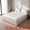 53.9"x74.8" White, variant on Unique Bargains Fitted Polyester Satin Strip Bed Sheets Wear Resistant 39.0"x74.8" Pink