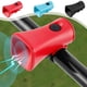 thumbnail image 1 of Claxon de manillar de scooter 120dB Campana de bici ruidosa | IPX4 impermeable | Compacto 7,5x4,2cm | Instalación fácil, batería reemplazable, 45g ligero | Negro, rojo, azul, 1 of 6