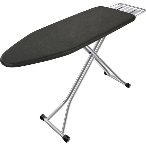 Ironing Board, Heat Resistant Cover Iron Board with Steam Rest, Non-Slip Foldable Ironing Stand. Heavy Sturdy Metal Frame Legs Iron Stand