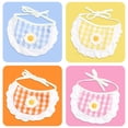 thumbnail image 3 of Warmtown Dog Cat Pet Saliva Towel, Classic Plaid Pet Bib Saliva Towel, Sweet Lace Bib Pet Dog Scarf, Blue, 3 of 8