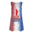 thumbnail image 4 of Vestido estampado sin mangas del día de la independencia de playa casual de verano para mujer Fridja  hjkh4475, 4 of 5