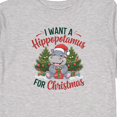 thumbnail image 4 of Inktastic I Want a Hippopotamus for Christmas Boys or Girls Long Sleeve Toddler T-Shirt, 4 of 5