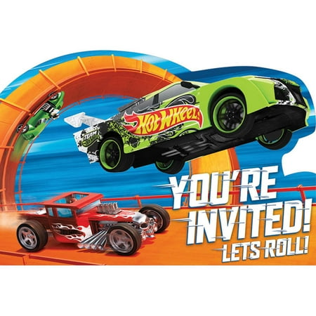 Hot Wheels Invitation Card 1
