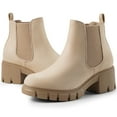 thumbnail image 5 of Harvest Land Women's Platform Chelsea Boots Chunky Block Heel Booties Slip on Ankle Boots for Ladies, 5 of 7
