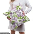 thumbnail image 4 of Ambesonne Mauve Fabric by the Yard Upholstery, Botanic Spring Plants, 2 Yards, Lilac Green, 4 of 4