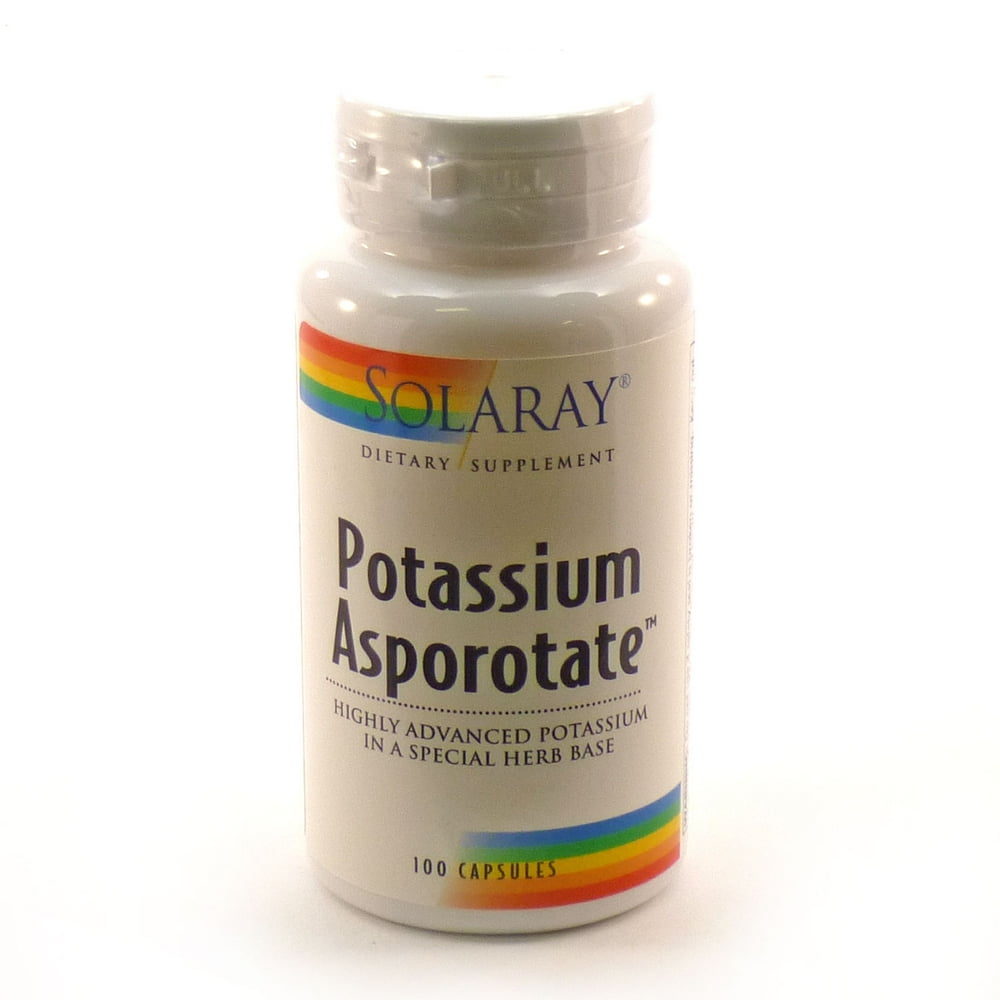 Potassium99 Asporotate 99 mg By Solaray 100 Capsules