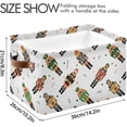 thumbnail image 4 of Storage Basket Cartoon Nutcracker Foldable Canvas Laundry Baskets Bin Waterproof Inner Layer with Sturdy Handles for Toy Nursery Blanket Clothes 1 Pack, 4 of 7