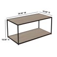 thumbnail image 3 of Midtown Collection Sonoma Oak Wood Grain Finish Coffee Table with Black Metal Frame, 3 of 3