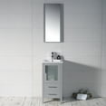 thumbnail image 2 of 16" Freestanding Bathroom Vanity with Sink & Mirror - Glossy White, 2 of 7