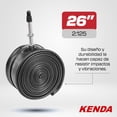 thumbnail image 2 of Camara para Bicicleta Kenda 28T R26x2.125 francesa negro, 2 of 4
