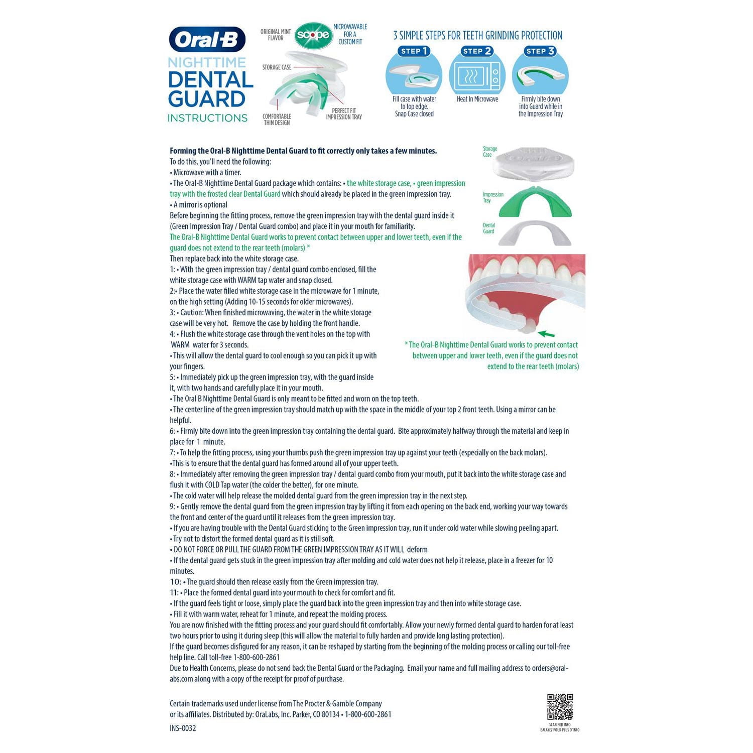 Oral-B Pour la Nuit Protège-Dents