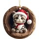 thumbnail image 1 of Decoraciones Del Árbol de Navidad Animales Imprimir Acrílico Oval Ornamentos, 8cm Animales Del Bosque Decoraciones para Corona de Árbol, Ornamentos Del Árbol de Navidad Regalo de Recuerdo en la Caja E, 1 of 5