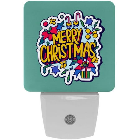 

Christmas LED Square Night Lights - Energy Efficient & Elegant Decorative Lighting for Your Home - Set of 2 Understated Square LED Nightlights