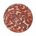 thumbnail image 1 of Antique Mouse Pad for Computers, Thai Culture Vector Abstract Background Flower Pattern Design Artwork Illustration Print, Round Non-Slip Thick Rubber Modern Mousepad, 8" Round, Ruby, by Ambesonne, 1 of 2