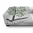 thumbnail image 2 of Tree Soft Flannel Fleece Throw Blanket, Abstract Nature Interpretation Pattern on Plain Background, Cozy Plush for Indoor and Outdoor Use, 50" x 70", Green Grey, by Ambesonne, 2 of 5