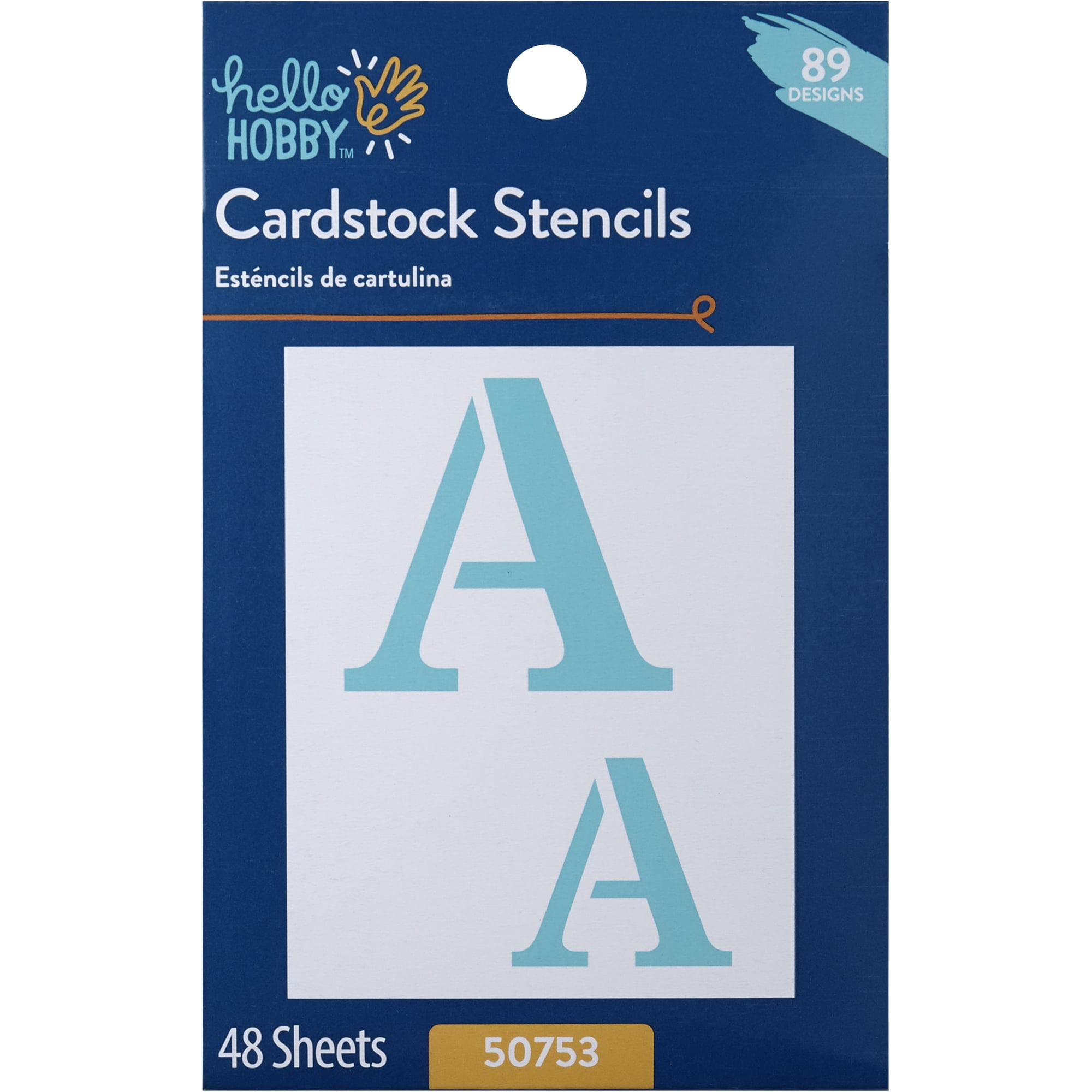 Hello Hobby Cardstock Stencil Set, 3.5" x 4.5", 48 Piece, Monogram