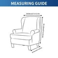 thumbnail image 2 of Dowbom Stretch Wingback Chair Cover Spandex 2-Pieces Printed Wing Chair Slipcover, 2 of 6