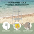 thumbnail image 3 of WestinTrends Playa Stackable Polypropylene Resin Plastic Outdoor Patio Bar Stools (Set of 2), Gray, 3 of 13