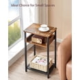 thumbnail image 5 of Tall Side Table, 30 inch High End Table, Small Entryway Table, Bedside Table for Living Room and Bedroom, Rustic Brown & Black, 5 of 7