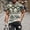Light Blue, variant on Men's Western Aztec Crewneck T Shirt Ethnic Totem Graphic Summer Tee Tops Casual Short Sleeve Workout Shirts
