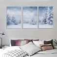 thumbnail image 3 of ONETECH  Winter Snow Scene Nature Landscape (40) Painting On Canvas Wall Art Poster Scroll Picture Print Living Room Walls Decor Home Posters 12''x16''X3 Panels, 3 of 4