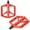 Orange color, variant on Flat Pedals, Bike Pedals with Smooth Sealed Bearing Wide Base Suitable for Efficient Road Cycling Enthusiasts Stability