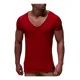 thumbnail image 5 of Camiseta Casual Cuello Pico De Hombre Deportes Manga Corta, 5 of 5
