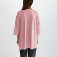thumbnail image 5 of BiZtdJrK Surgery Shirts for Women Tear Away 3/4 Sleeve Tops Loose Fit Side Split Hem Blouses Solid Casual Soft Tops Chemo Port Adaptive Clothing Pink XL, 5 of 9