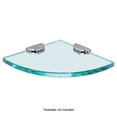 thumbnail image 7 of Dulles Glass 16" x 16" Quarter Round Floating Glass Shelf - Shelf Only - Tempered - 3/8" Thick - Flat Polished, 7 of 7