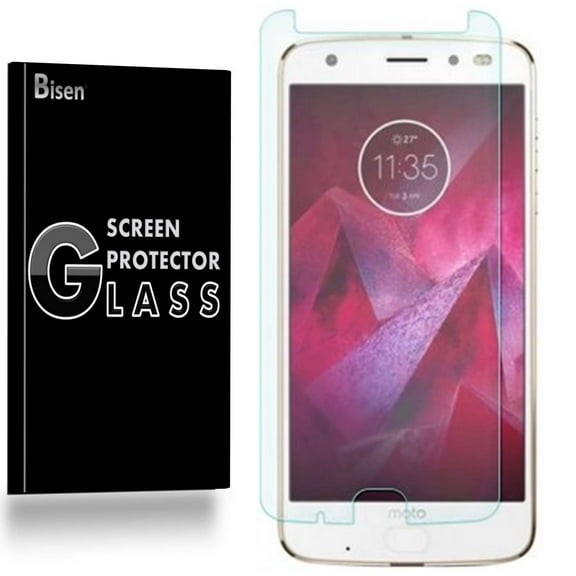 Motorola Moto Z2 Force (2017 Release) [2-Pack BISEN] 9H Tempered Glass Screen Protector, Anti-Scratch, Anti-Shock, Shatterproof, Bubble Free