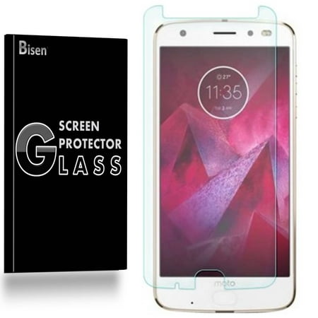 Motorola Moto Z2 Force [3-Pack BISEN] 9H Tempered Glass Screen Protector, Anti-Scratch, Anti-Shock, Shatterproof, Bubble Free