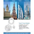 thumbnail image 2 of Adaptador de viaje del Reino Unido a EE. UU., con 3 salidas, 4 puertos USB, 24 W, 13 A., 2 of 7
