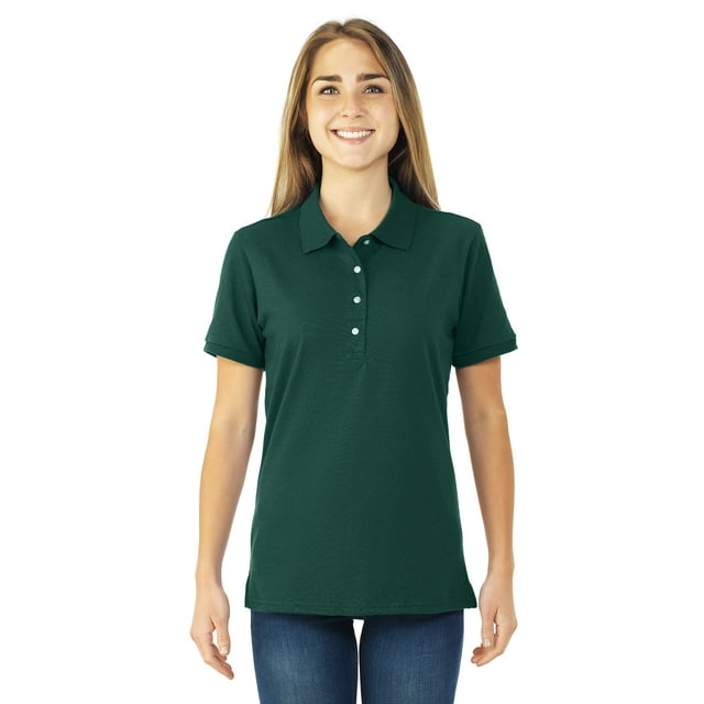 Jerzees Chemise de Sport à Manches Courtes pour Femmes, P, Vert Forêt