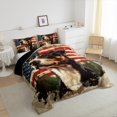 thumbnail image 3 of Homewish Kawaii Dog Dalmatian Bedding Comforter Set for Adult, Rustic Farmhouse Twin Comforter Sets, Western US Flag Reversible Bedding Set, Microfiber Bedroom Decor, 2 Pieces, 3 of 8