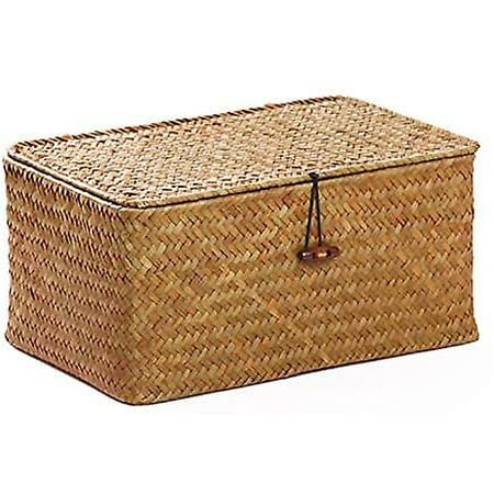 Wicker Storage Basket Woven Rattan Storage With Lids Laundry Baskets