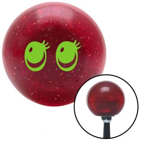 American Shifter Green Cute Eyes Red Metal Flake Shift Knob with M16 x 1.5 Insert Shifter Auto Brody